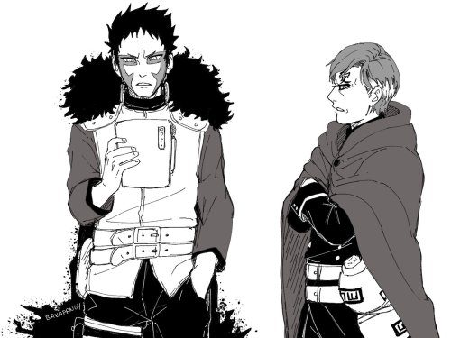 bakapandy:More Rokudaime Kazekage Shinki discussing serious business with his father, Godaime Kazeka