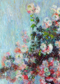 goodreadss:    Chrysanthemums, Claude Monet.   (detail)   