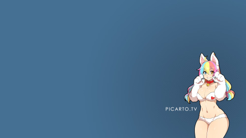 描いたよ！使ってね！ picartotv:  Picarto.TV - WallpaperHere we have a little goodie to show your love into picarto! We hope you like our mascot Mimi as a little kitty cat? ;)Feel free to download these new official wallpapers! Thanks to Agawa