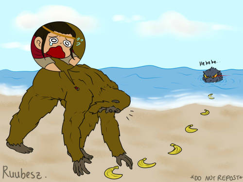 ruubesz-draws:Kong picking up the bananas like:“Hongignagna hyingnignahna dinginginana squsah banana