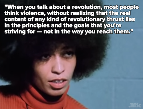 micdotcom:  Angela Davis nailed the Baltimore riots perfectly … in 1972 Angela Davis, philosopher-activist and professor, was hunted down by the FBI for a crime she didn’t commit, jailed in 1970, and freed in 1972. While serving her sentence in a