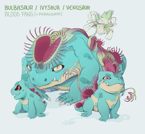 alyzian - If Bulbasaur had a Feraligatr father…Snappier.Angrier.