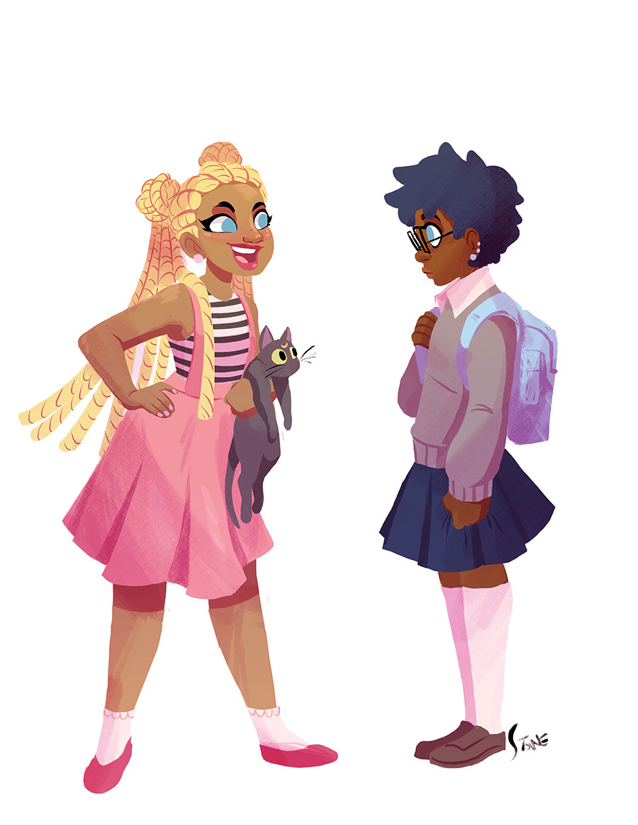thesanityclause:Wanted to see what black Sailor Moon would look like! Ami is the