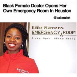 urnaturalbae:  urnaturalbae:  What’s her name???  31 year old Dr. Foyekemi Ikyaator opens a stand alone full service emergency room for patients who have limited healthcare 