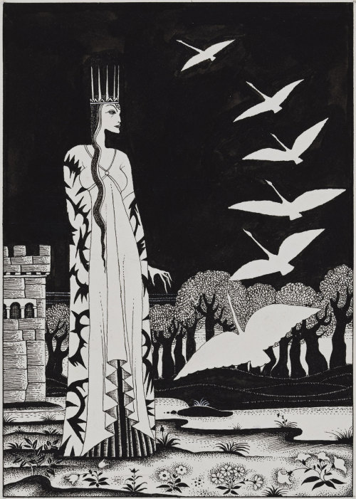 the-evil-clergyman:Illustration from Red Magic by Kay Nielsen (1930)