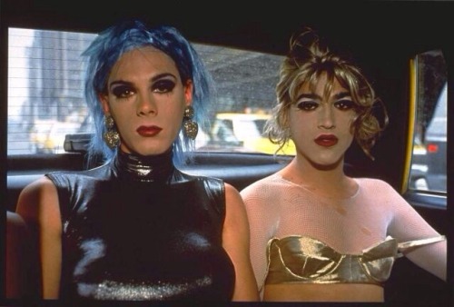 euo:  Nan Goldin 1992 transvestites in a cab  I met 2 of the hottest, most talented girls tonight. I got home to FB friend requests from them. I’m so happy to connect with amazing,brave, beautiful people.