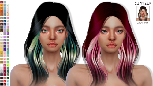 CC : Hair Accessory  02 - 2 Tone Hair Dye by SIMTZENTextures by SIMTZEN 80 Swatches Found in Gl