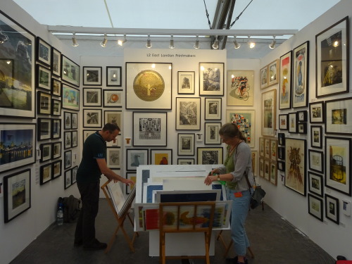 Before and after!Our stand coming together at the Affordable Art Fair in Hampstead.Come and see us a