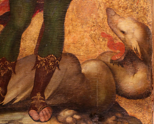 koredzas:Andrea Sabbatini da Salerno - Saint Michael the Archangel. Detail. 1512