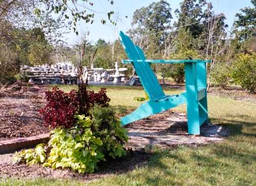 Giant Adirondack Chair, Nursery, Sanford, North Carolina, Autumn 2005.