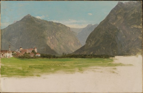 View of Wimmis, Valley of the Simmental, Switzerland, Frederic Edwin Church, 1868, Harvard Art Museu