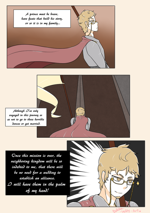 I’M LATE!! but made a comic!!Context:Tsukki is a warrior prince. His father is always out of t