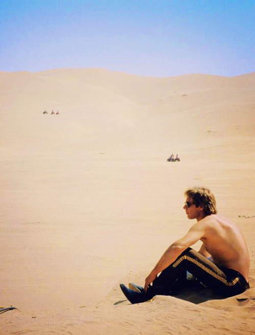 ragazza-perbene:  hansolo:  Harrison Ford on the set of Return of the Jedi   Il mio sogno erotico per eccellenza     Un po’ di par condicio, no?