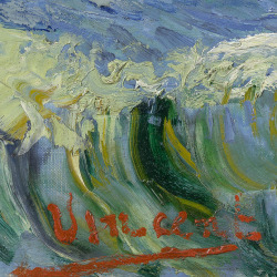 Lonequixote:  Detail Of Vincent Van Gogh’s Signature (Seascape Near Les Saintes-Maries-De-La-Mer)