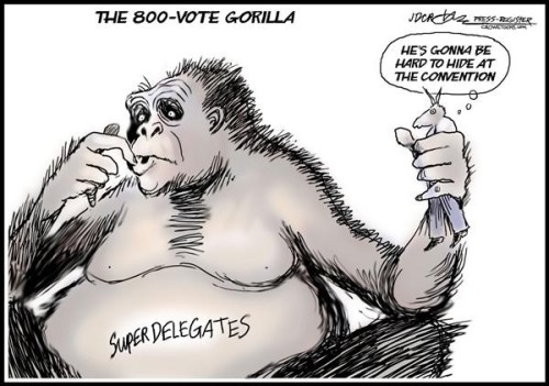 Heh. Learn about Super Delegates.