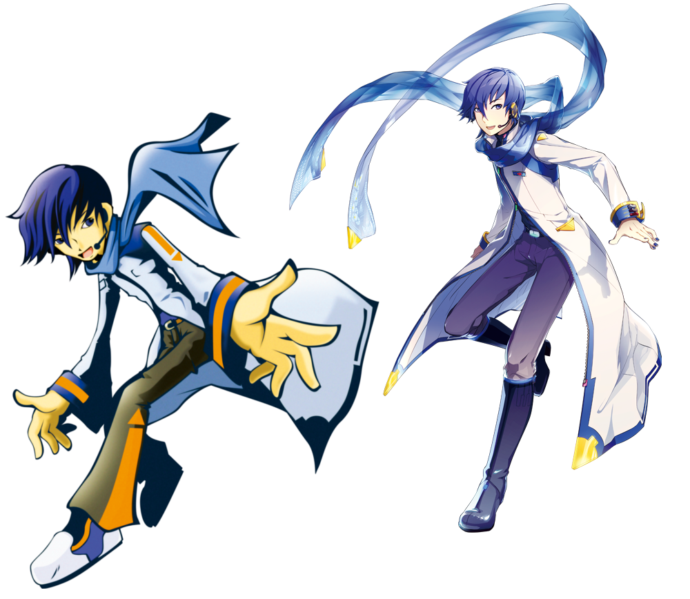 myvocaloid:   V1 KAITO &amp; V3 KAITO COMPARISON Threw together an image to compare