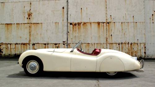 hemmingsmotornews:Original and unrestored alloy-body 1949 Jaguar XK-120 OTS for sale on Hemmings.c