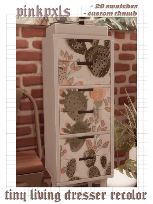pinkpxls: I really like this dresser from the tiny living pack but I felt like I’d use it way more i