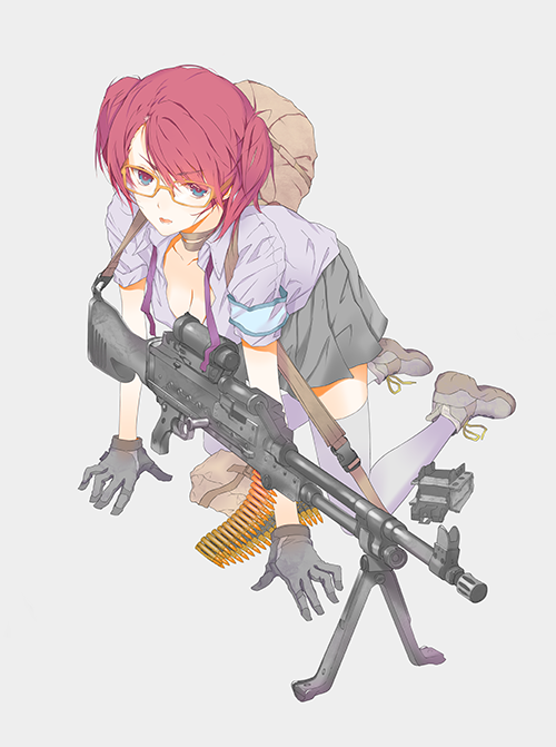 makotokikuchi:  銃少女ならべ | ふゆの※Permission was granted by the artist to upload their works. 
