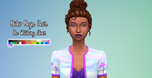 kittsims:Sims 4 Miiko Maja Hair - The Witching Hour Recolour (Override) Hello! Here we have @miikocc