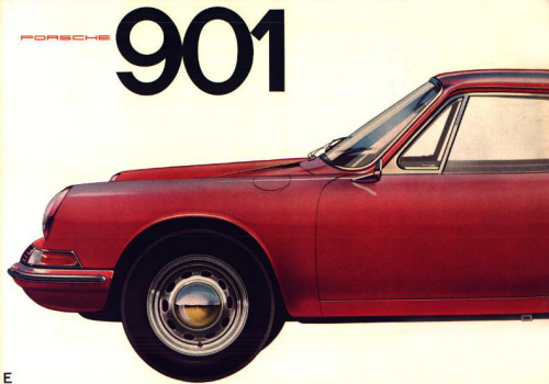 Porsche, early model 901 brochure, 1963.901 was the name originally intended for the 911. But Peugeo