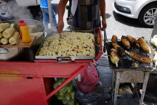 Elote in Mexico City.