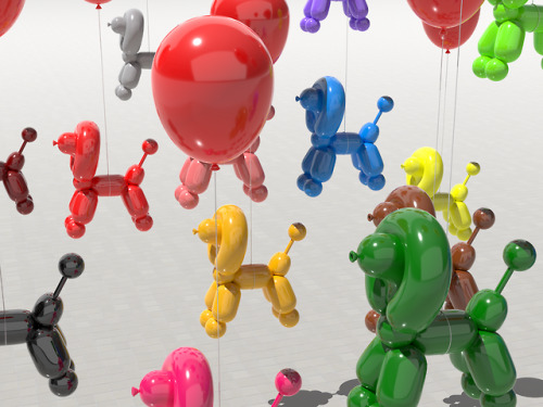 Balloonart Invaderバルーンアートインベーダー3dcg,digital,balloonart