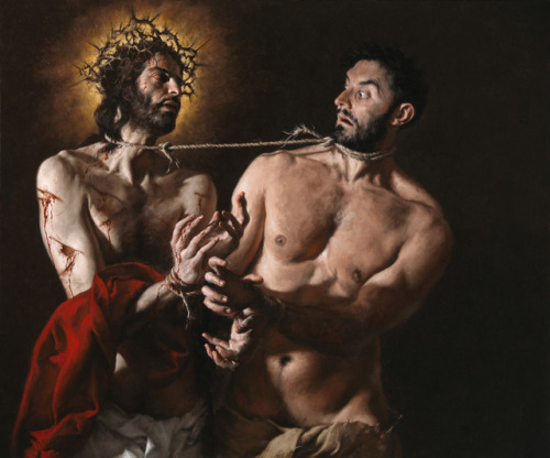 ratatoskryggdrasil:Giovanni Gasparro, Jesus and Barrabas, 2014