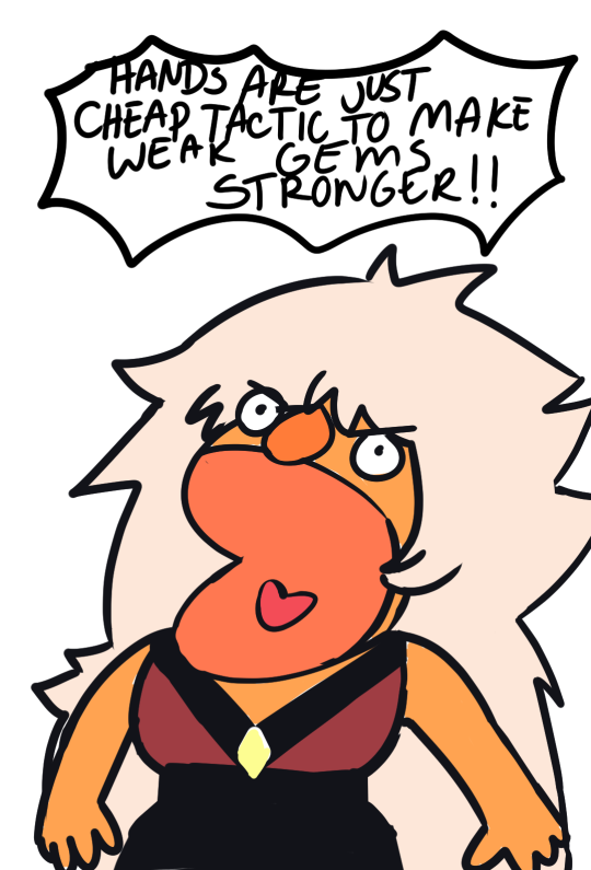 mechandra:  piierogi:  mechandra:  mechandra:  imagine jasper with a tear-shaped gem like lapis lazuli so she ends up having a nose like grunkle stan   she’s a muppet now  @mechandra   so glad you could join me here in muppet hell