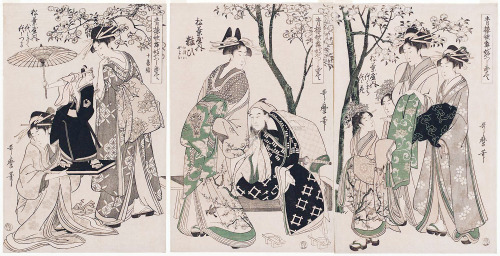 “Yoshiwara Parodies of Kabuki” by Kitagawa Utamaro, 1798