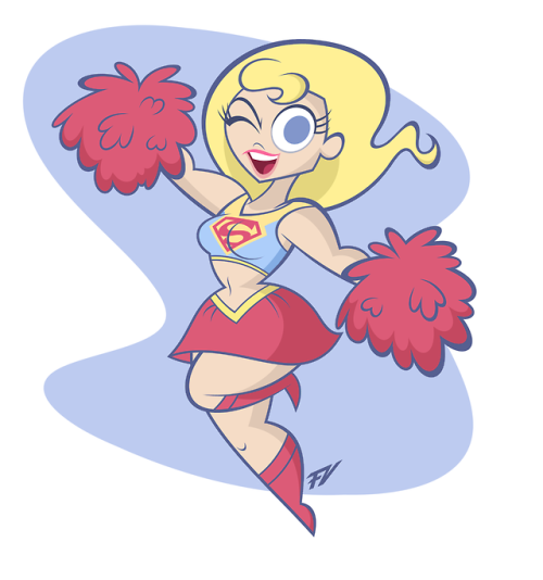 Another Supergirl fanart.I always wanted to draw it with a cheerleader costume.
