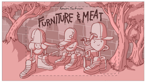 Furniture & Meat - title card designed by Andy Ristaino painted by Nick Jennings