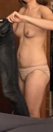 myprivatestashagain:A lovely amateur MILF undressing.