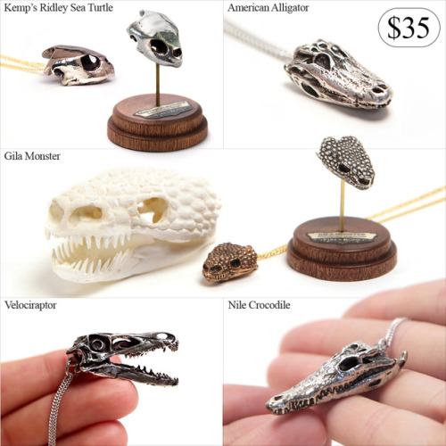 REPTILES SALE!All Reptile skull pendants are on sale for just $35 in bronze and $99 in silver!www.fi
