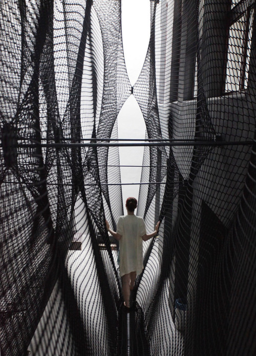 ryanpanos: Net Linz | Numen/For use | Via Acting as supplementary staircase in the exhibition space 