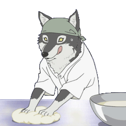 kinpunshou:  I needed this on my blog. kawaii transparent baker okami-kun 