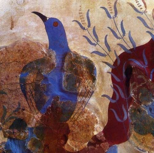 retroavangarda: Fresco from Palace at Knossos, 1500 BC, Blue Bird