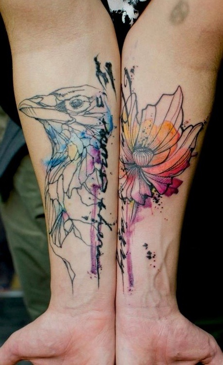 tactless-minxx:  Can I please just get a watercolor tattoo already?  Someone, please