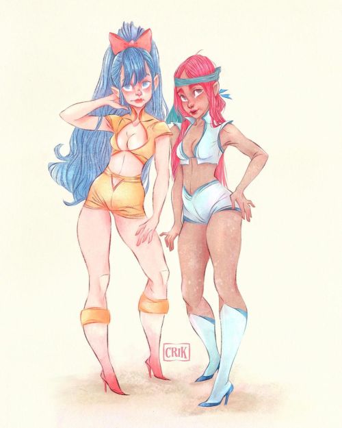 I didn’t realize I didn’t post my take on this month @trinquettechallenge Dirty Pair fan art challen