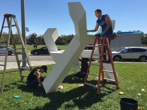 Spent most of my day cleaning this Tony Smith sculpture in front of @noma1910 #art #artconservation 