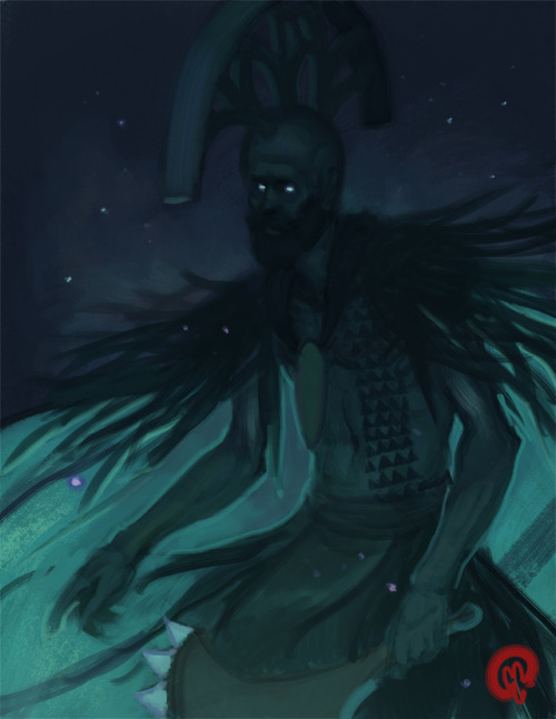 Speaking of Hawaiian mythology, here’s a very early development sketch for a piece bringing some Haw