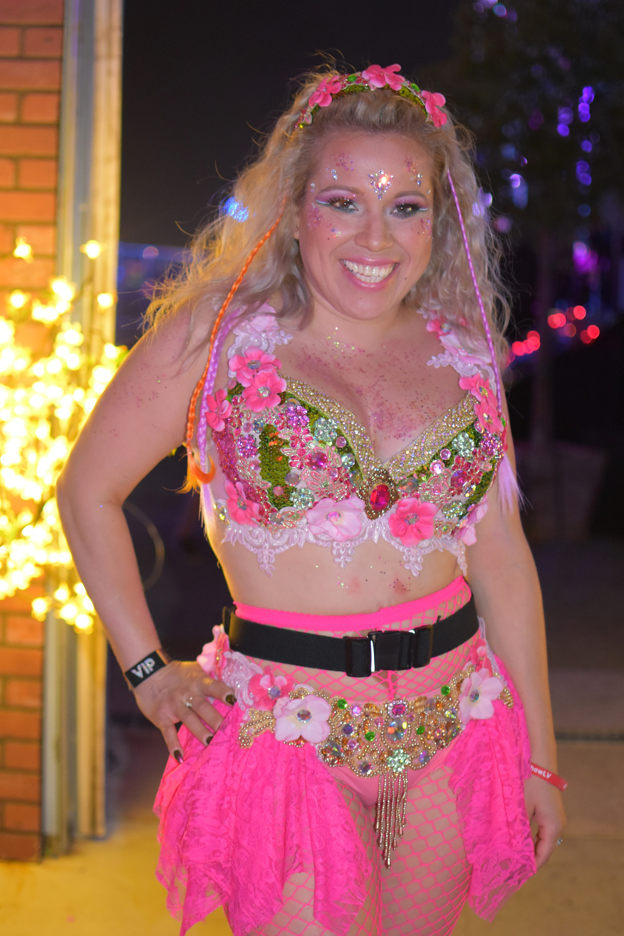 Fairy LED Pink Rave Bra, Costume, Rave Bras, Rave Outfit, Rave Clothes, EDC