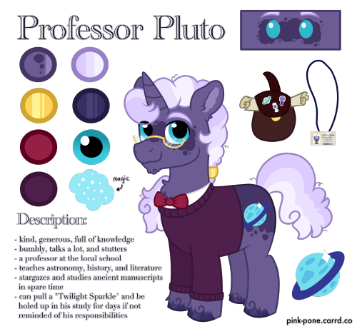Made a more complete ref for ol’ Pluto! Now with added description and magic color! c:~ my car