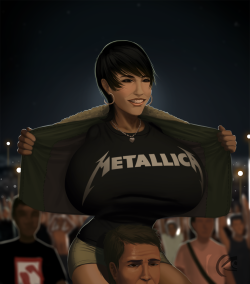 mangrowing: A BIG FAN   This is just a tribute to Metallica since they have been going through all America. I was in one of those concerts and it was fucking AWESOME!  Yeeeeeeeah baby!My life is complete now! :D PD: this scene was inspired on a movie,