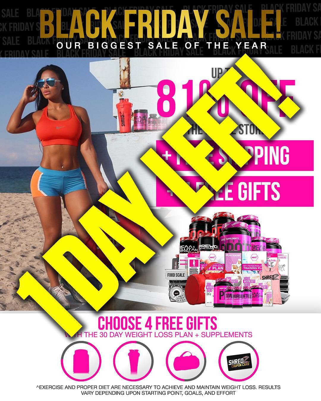 @SHREDZ BIGGEST SALE EVER 1 DAY LEFT! . 💥 Up to 81% OFF the ENTIRE STORE! 💥