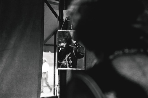 vintageeveryday:Reflection of Jimi Hendrix