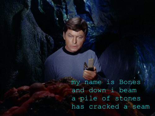 trek-tracks:my name is Bonesheer wut i saynow i ken curea rainy daythe Horta’s saefei fix the rockto