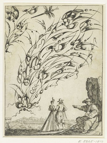 Designs for pea-pod bouquets ornament for jewellery. France or the Netherlands, 1626. François Lefeb