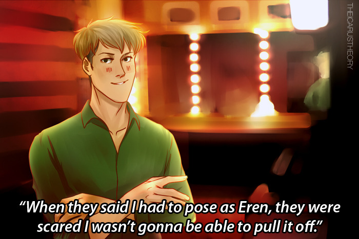 Honestly Eren I don’t even think Jean gets offended by the horse thing anymore.