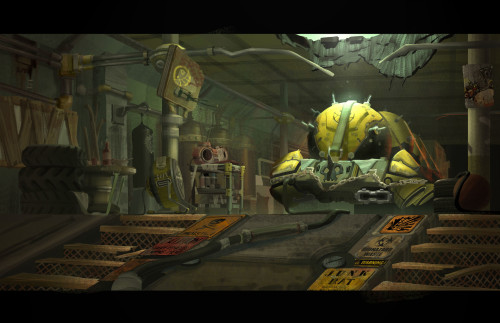 trixbutt:Over Watch Junk Rat and Road Hog’s spawn room:“Here are some interior project I